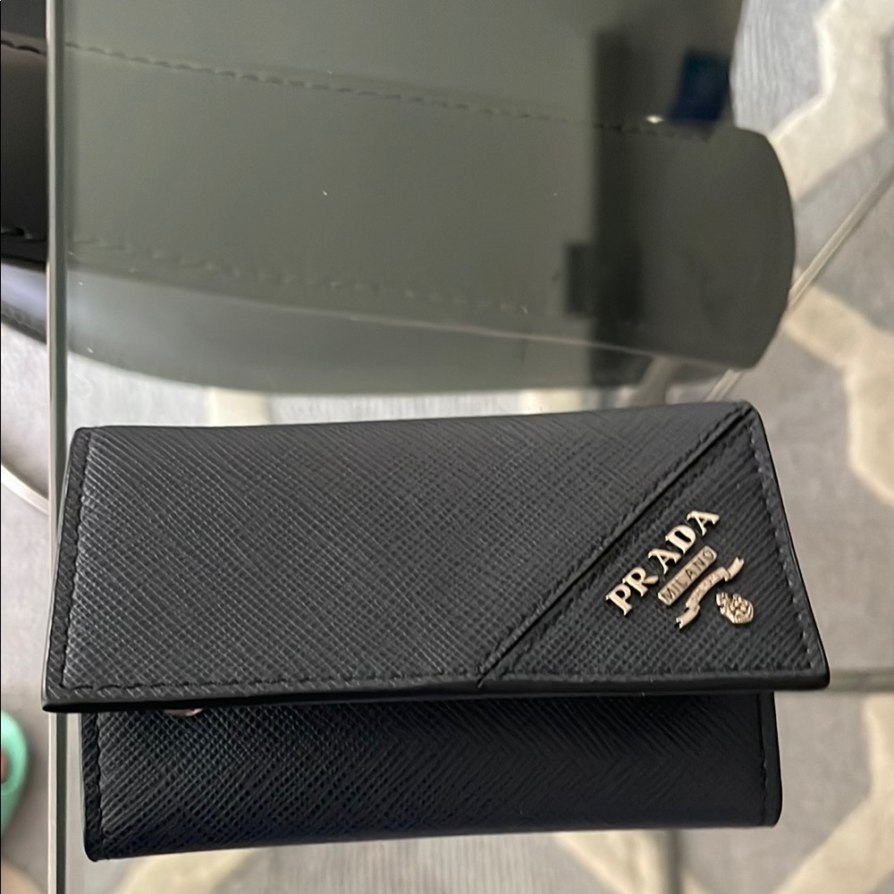 Prada Dark Blue Leather Key Holder - Picture 5 of 7